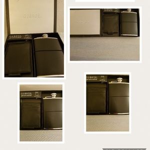 George Men's Billfold and Flask (NWOT)